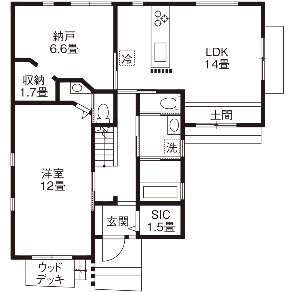 50.5坪の家の間取り図