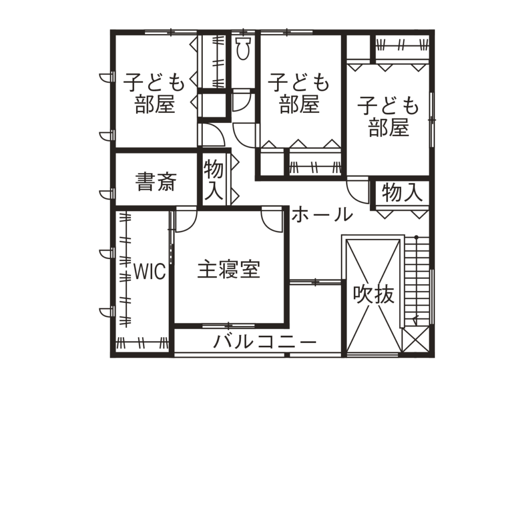 57.8坪の家の間取り図