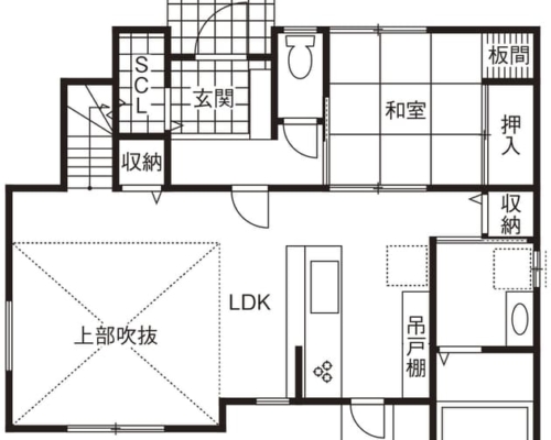 ローコスト住宅の間取り図