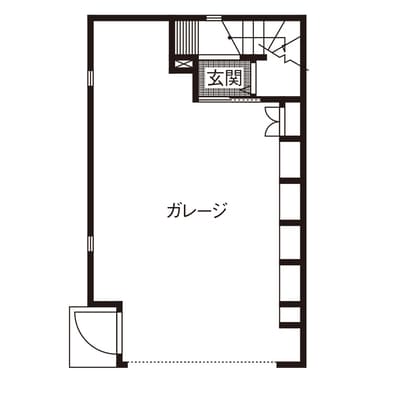 3階建ての家の間取り図（1階）