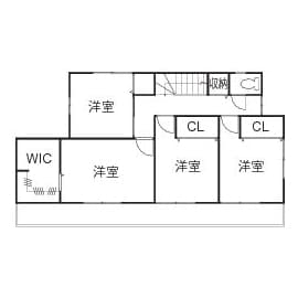 3階建ての家の間取り図（3階）