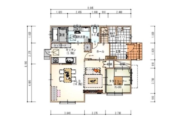 サンワ設計の規格住宅「シャルマンNo.185」の間取り