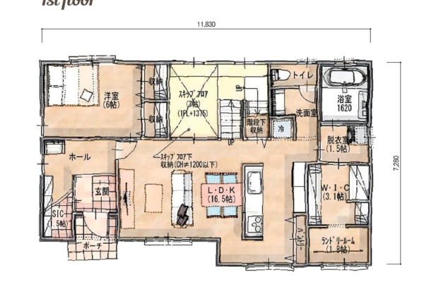 サンワ設計の規格住宅「ピーシーズ」の間取り