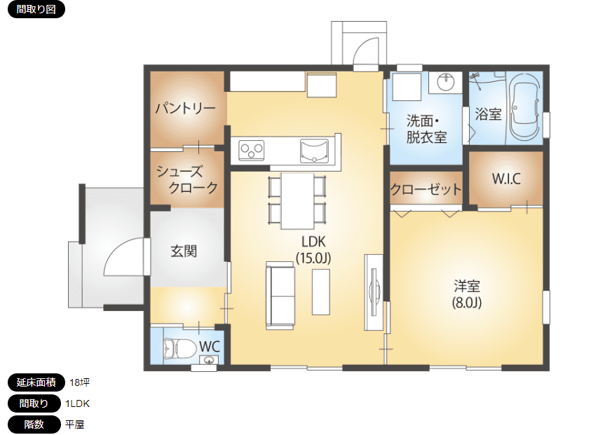 18坪 19坪 坪 30坪 シニア向け平屋の間取り 注文住宅ヘルプナビ