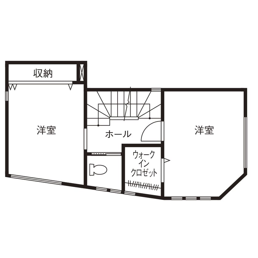 12.3坪の狭小地に建てた3階建て屋上テラス付きの家の間取り図（3階）