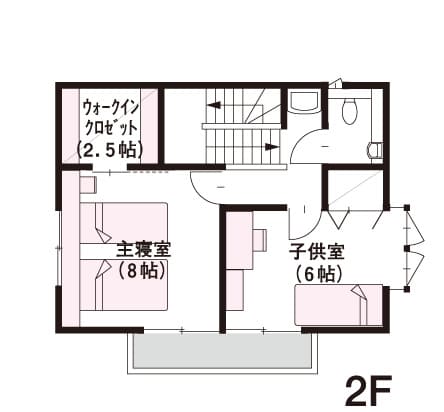 ミサワホームの小さい家の間取り図（2階）