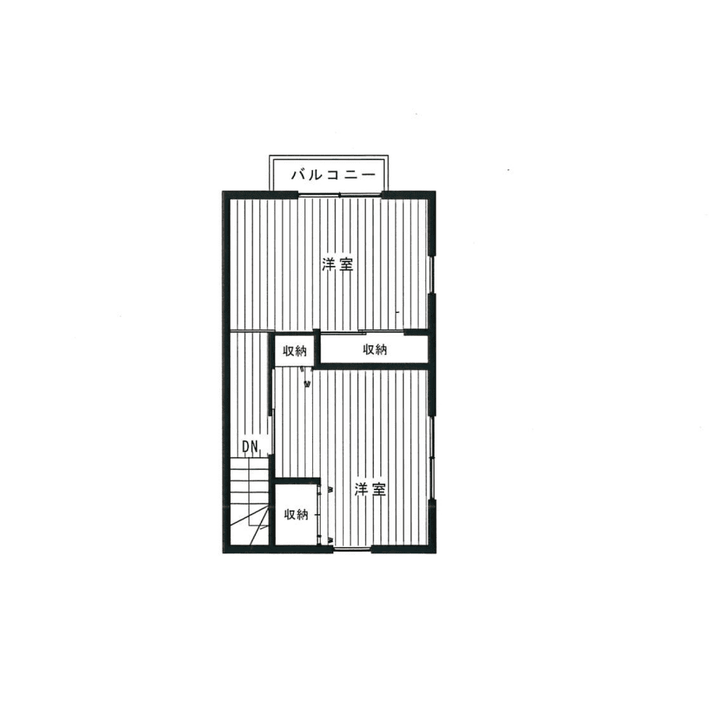 敷地15坪に建つ世代を問わず使いやすい超狭小住宅の間取り図（3階）