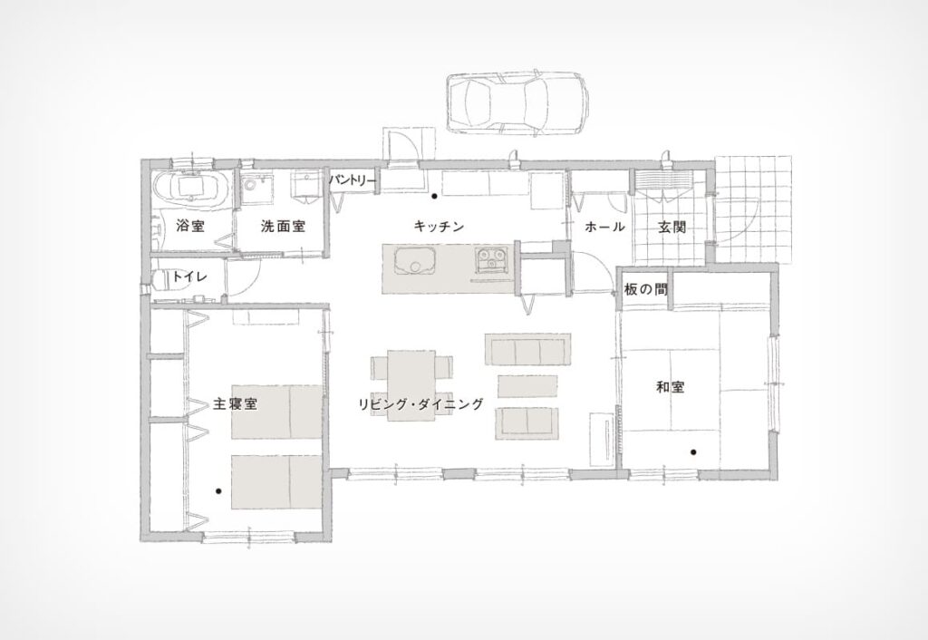 トヨタホームの小さい家の間取り図