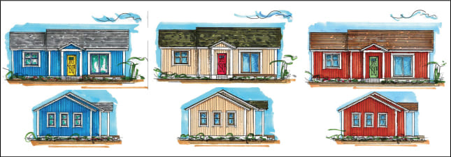 メープルホームの小さい家の北欧スタイル
