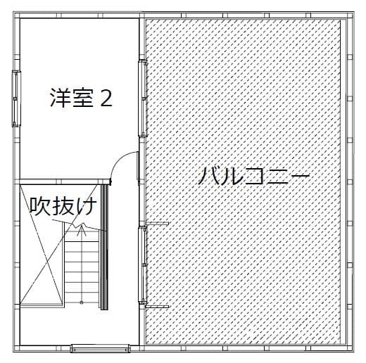 【価格～1,499万円】広い屋上バルコニーのある3階建ての間取り図（3階）