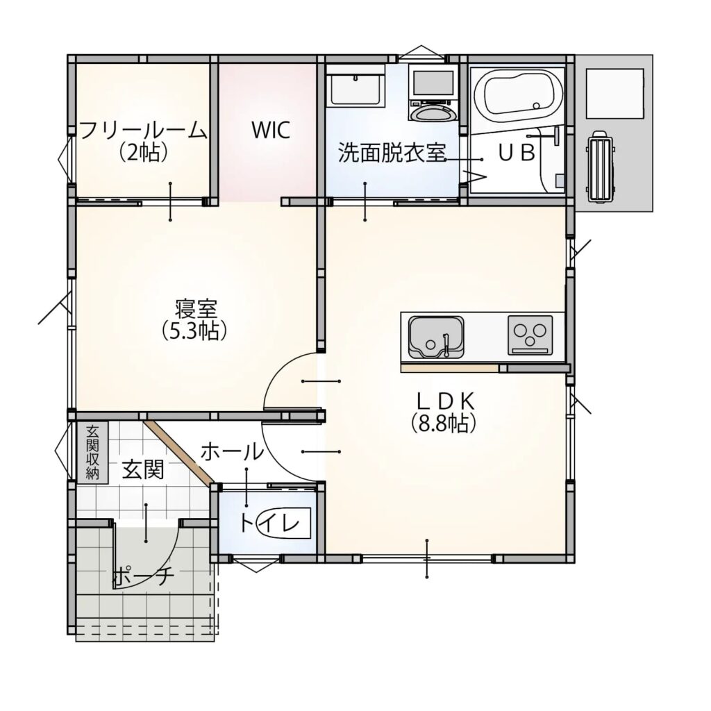 12坪の平屋の間取り