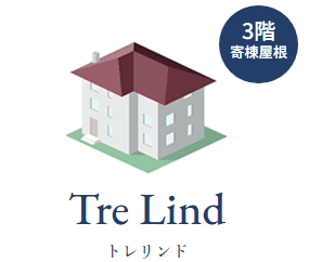 寄棟屋根の3階建て（トレリンド）