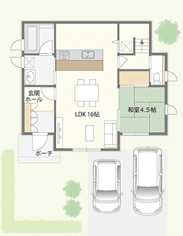 アイスマイルの参考間取り（1階）